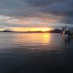 Sunset In Eliason Harbor Sitka, AK