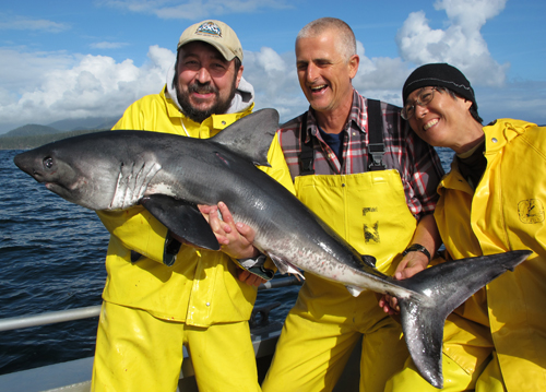 9 4 2012 George’s salmon shark on 30 lb test line