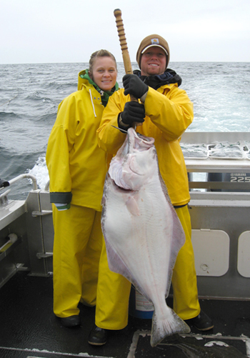 05 29 2009 Emily and Dean show off their halibut