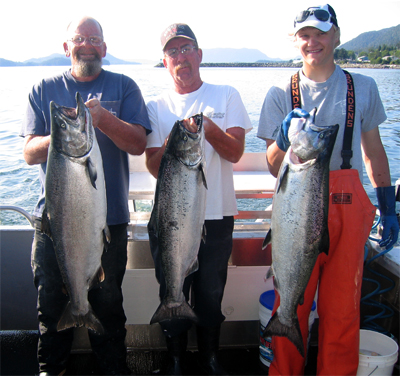 07 06 2009 King salmon glitter in the hot Sitka sunshine