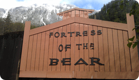 Fortress Of The Bear Sign in Sitka, Alaska