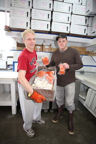 We pack your fish so it will stay frozen for up to 24 hours.