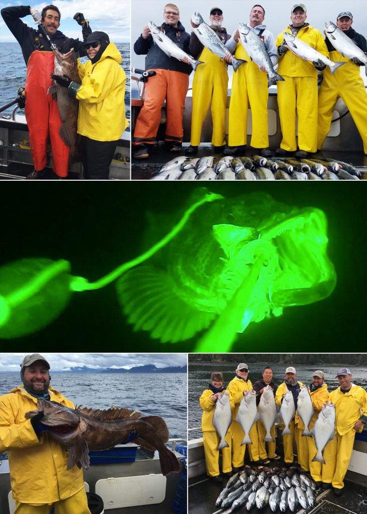 A Lingcod caught in the "limelight" at 200 feet!